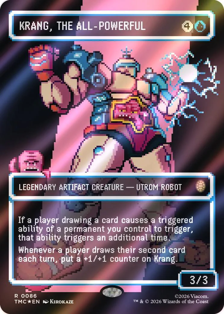 Krang, the All-Powerful [86] [Borderless] [Pixel] [Teenage Mutant Ninja Turtles Eternal] [Surge Foil]