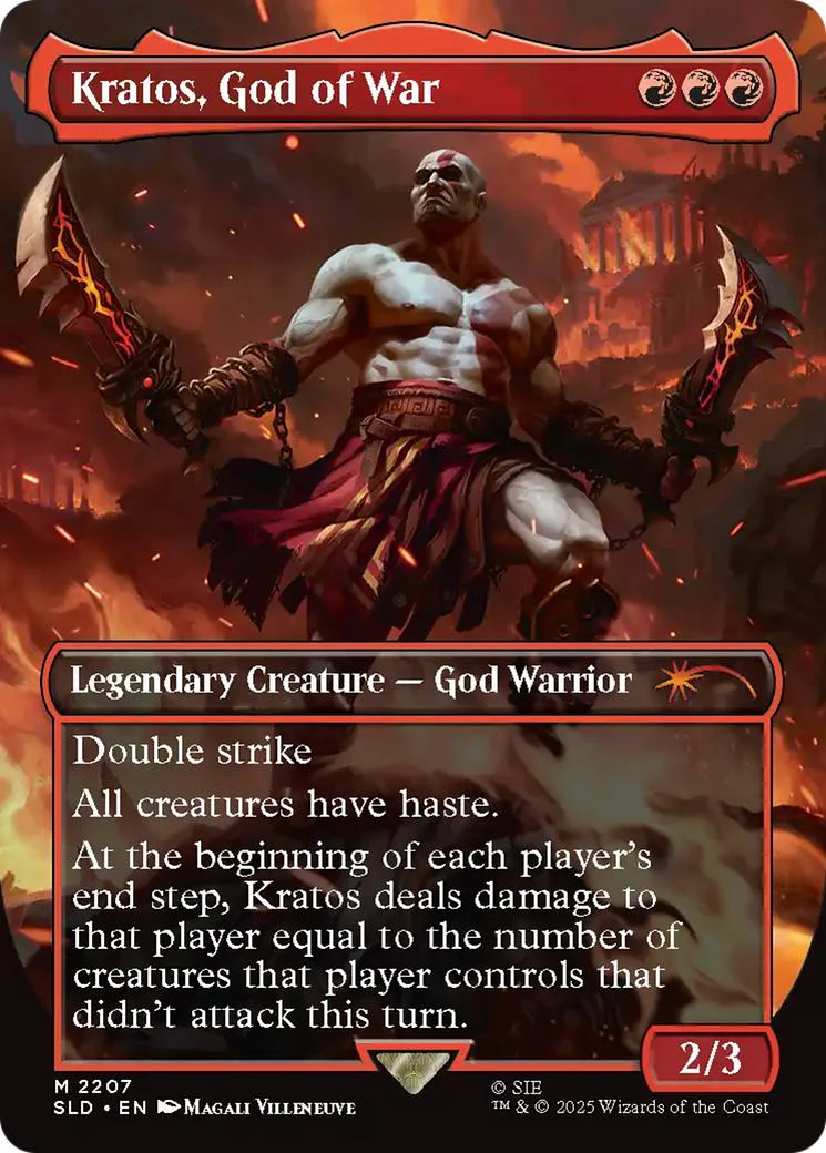 Kratos, God of War [2207] [Borderless] [God of War: Greek] [Secret Lair Drop] [Non-Foil]