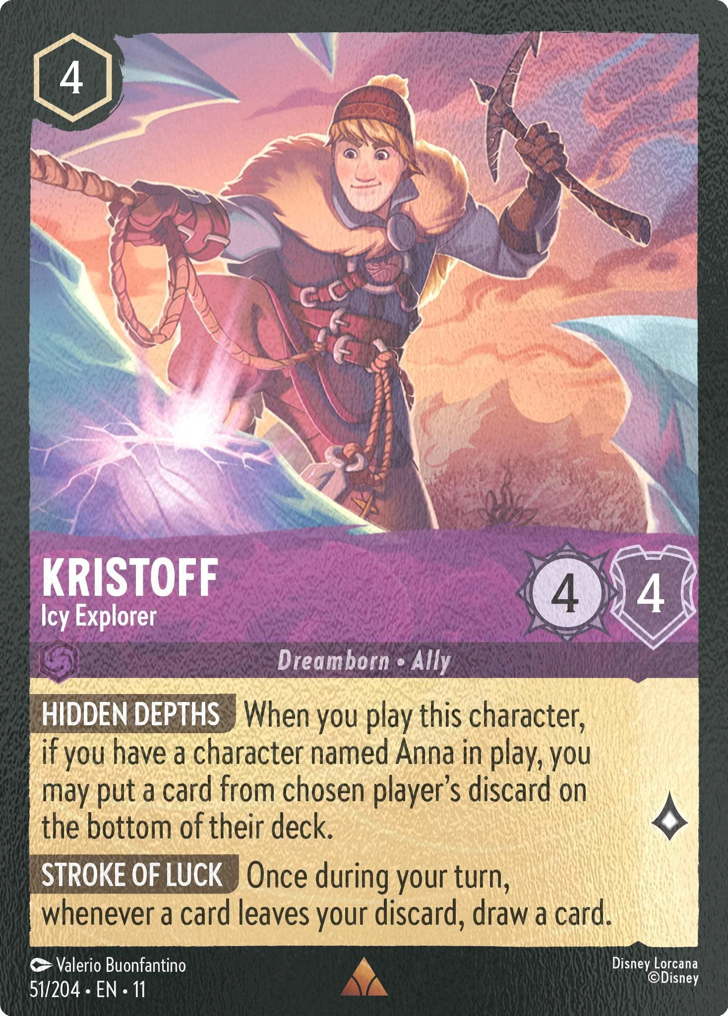 Kristoff - Icy Explorer - 51/204 [Winterspell] [Cold Foil]