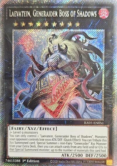 Laevatein, Generaider Boss of Shadows - RA05-EN051 - Platinum Secret Rare - 1st Edition