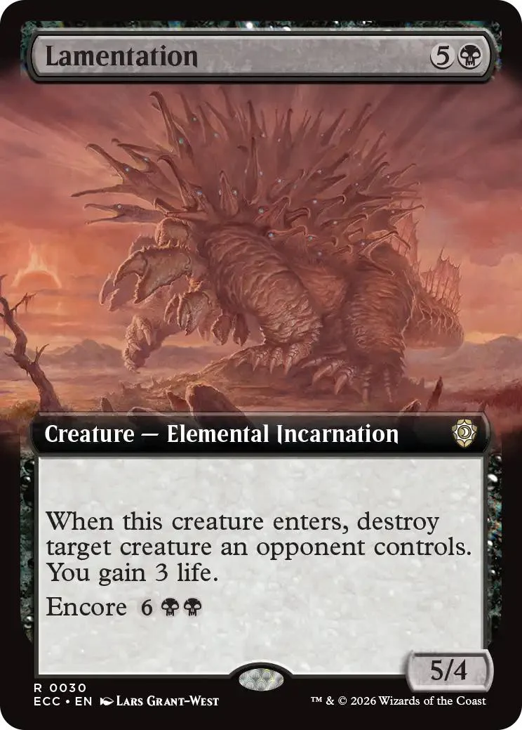 Lamentation [30] [Extended Art] [Lorwyn Eclipsed: Commander] [Non-Foil]