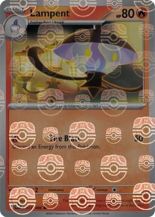 Lampent - Master Ball Pattern - 017/086 - Common [sv105w-017] [Reverse Holo]