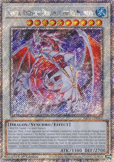 Lancea, Ancestral Dragon of the Ice Mountain - RA05-EN045 - Platinum Secret Rare - 1st Edition