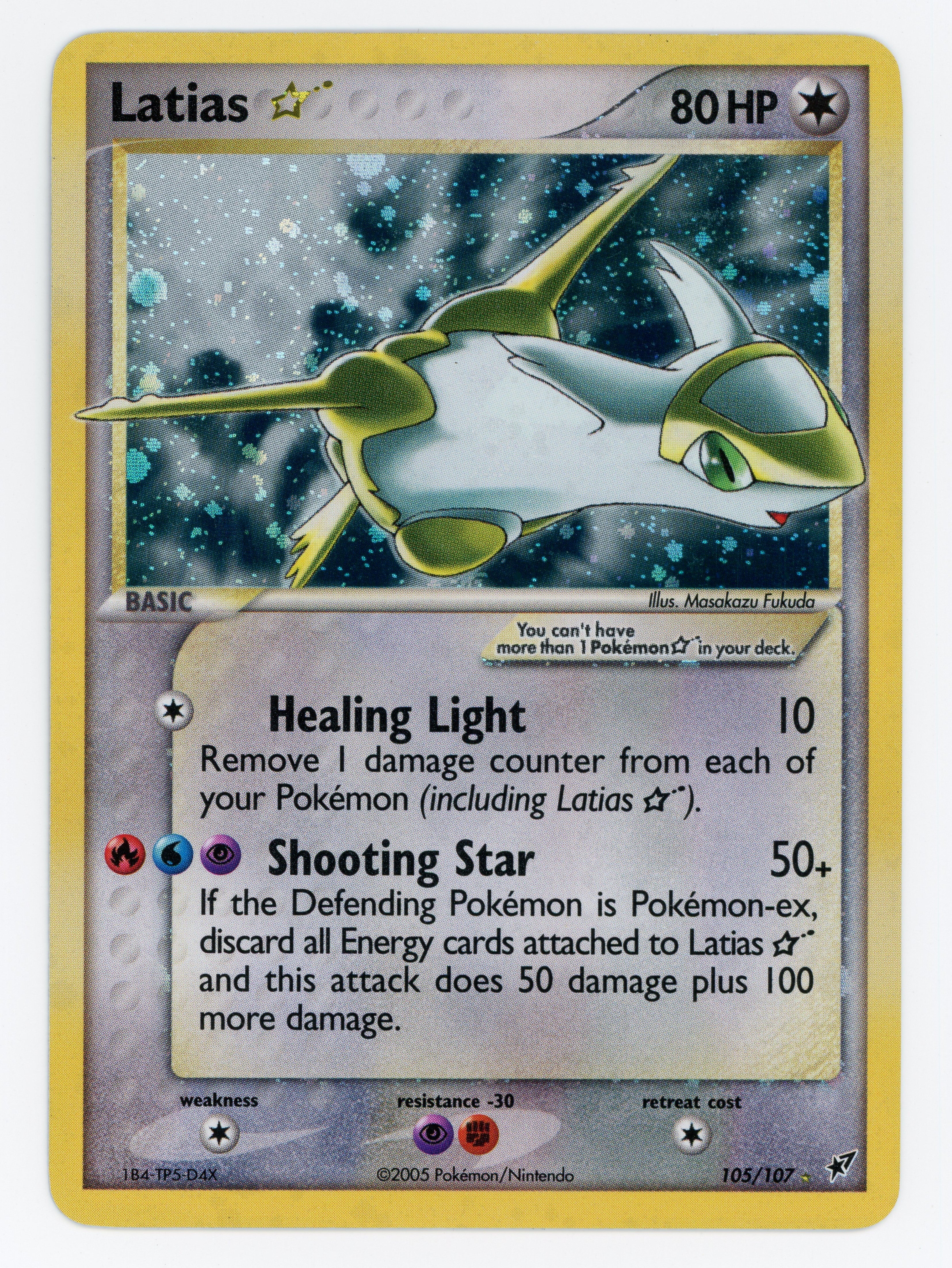 Latias Star - 105/107 - Rare Holo - Ultra Rare - Scan 15791