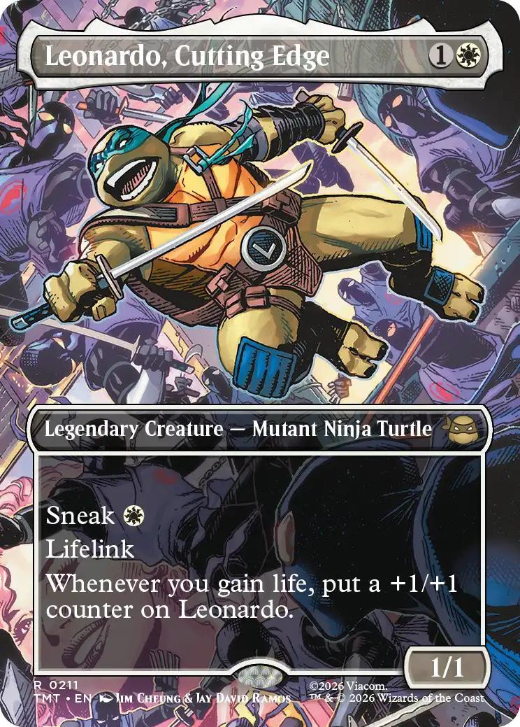 Leonardo, Cutting Edge [211] [Borderless] [Scene] [Teenage Mutant Ninja Turtles] [Non-Foil]