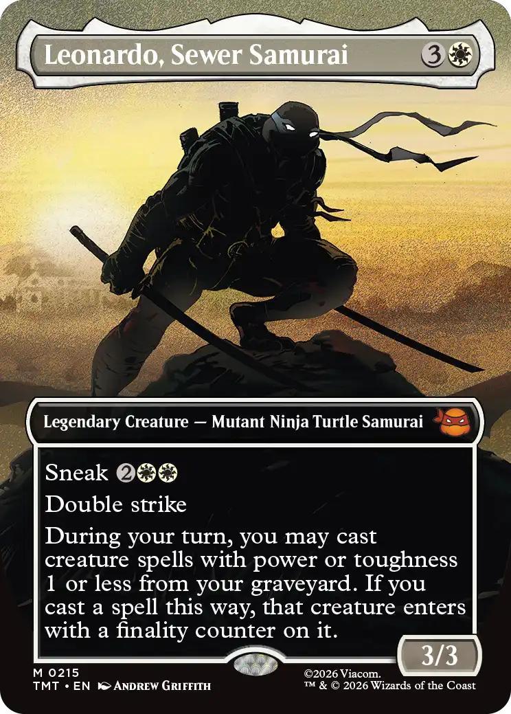 Leonardo, Sewer Samurai [215] [Borderless] [Silhouette] [Teenage Mutant Ninja Turtles] [Non-Foil]