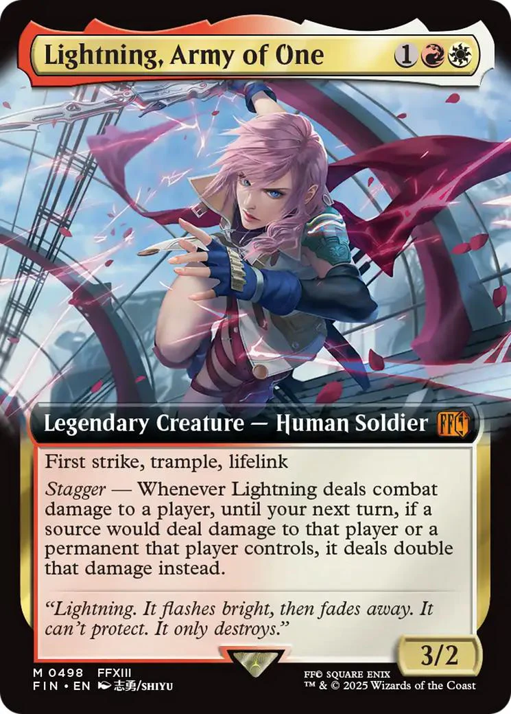 Lightning, Army of One [498] [Extended Art] [FINAL FANTASY] [Non-Foil]