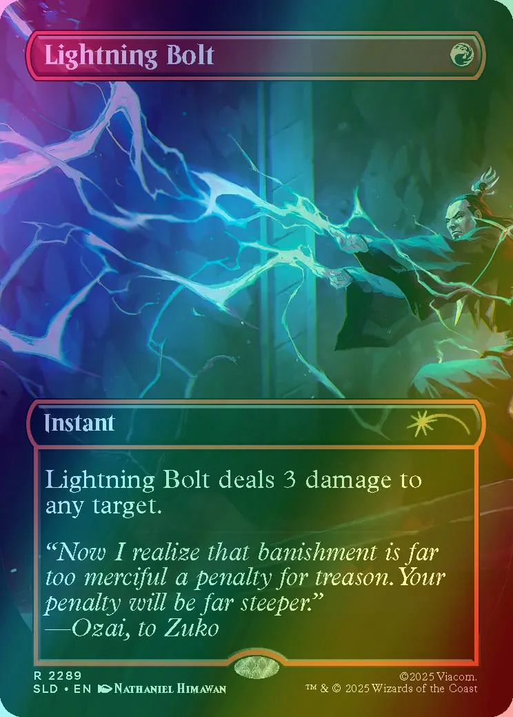 Lightning Bolt [2289] [Borderless] [Everything Changed] [Secret Lair Drop] [Foil]