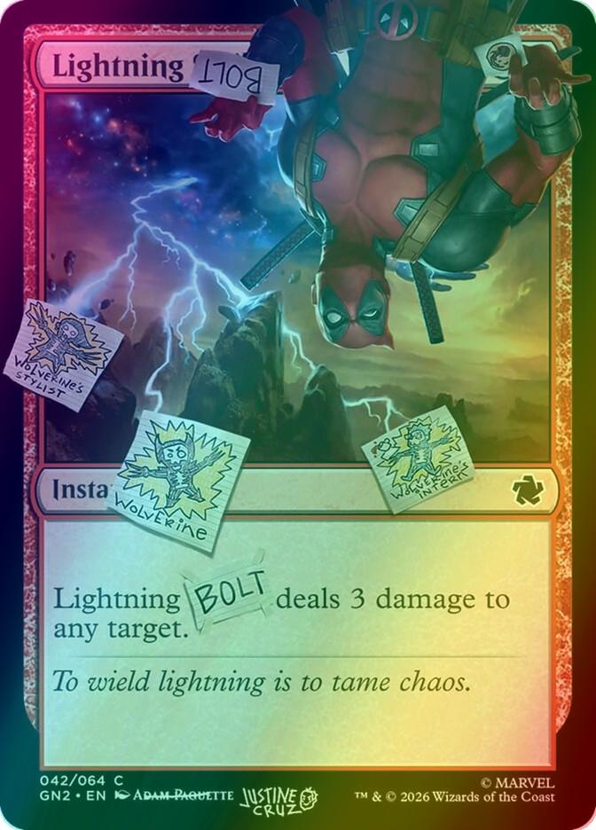Lightning Bolt [IFIYW-2] [Deadpool: I fixed it (You're Welcome)] [Secret Lair Drop] [Foil]