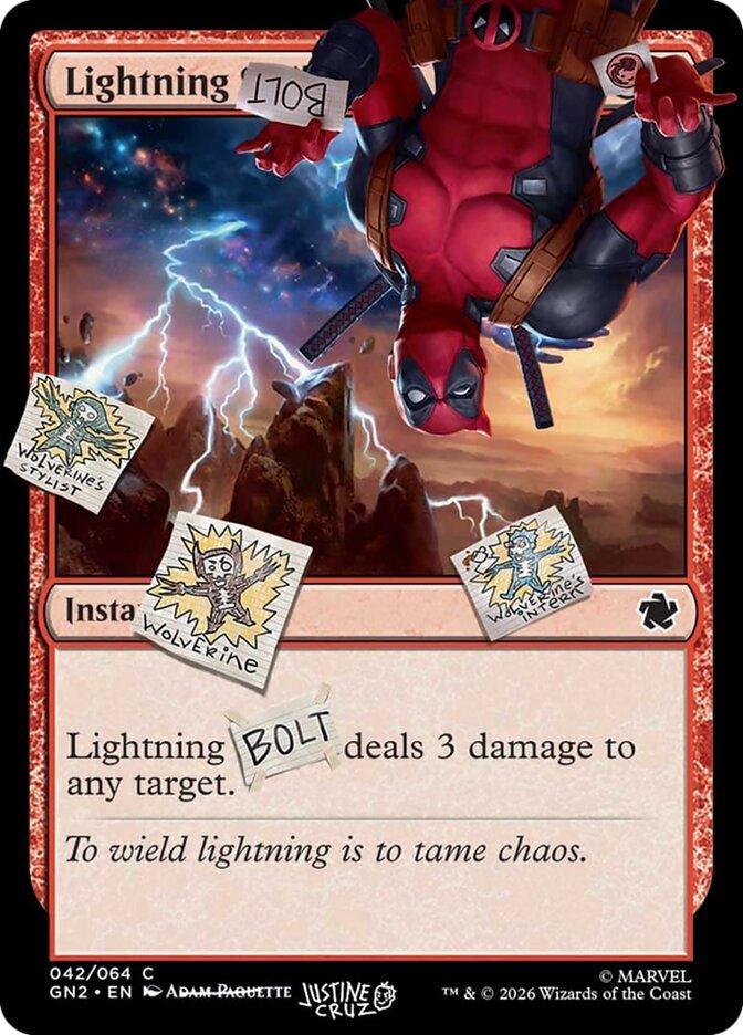 Lightning Bolt [IFIYW-2] [Deadpool: I fixed it (You're Welcome)] [Secret Lair Drop] [Non-Foil]