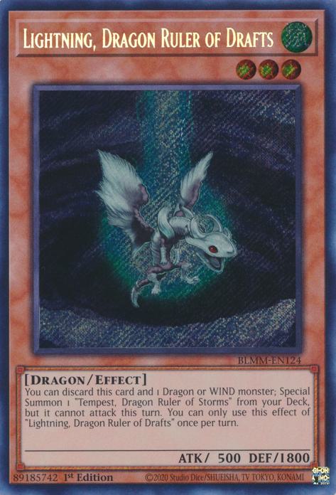 Lightning, Dragon Ruler of Drafts - BLMM-EN124 - Secret Rare - 1st Edition