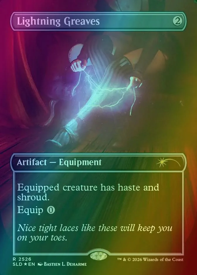 Lightning Greaves [2526] [Borderless] [Viva la Rakdos] [Secret Lair Drop] [Foil]