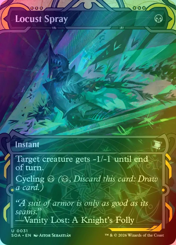 Locust Spray [31] [Showcase] [Secrets of Strixhaven: Mystical Archive] [Foil]