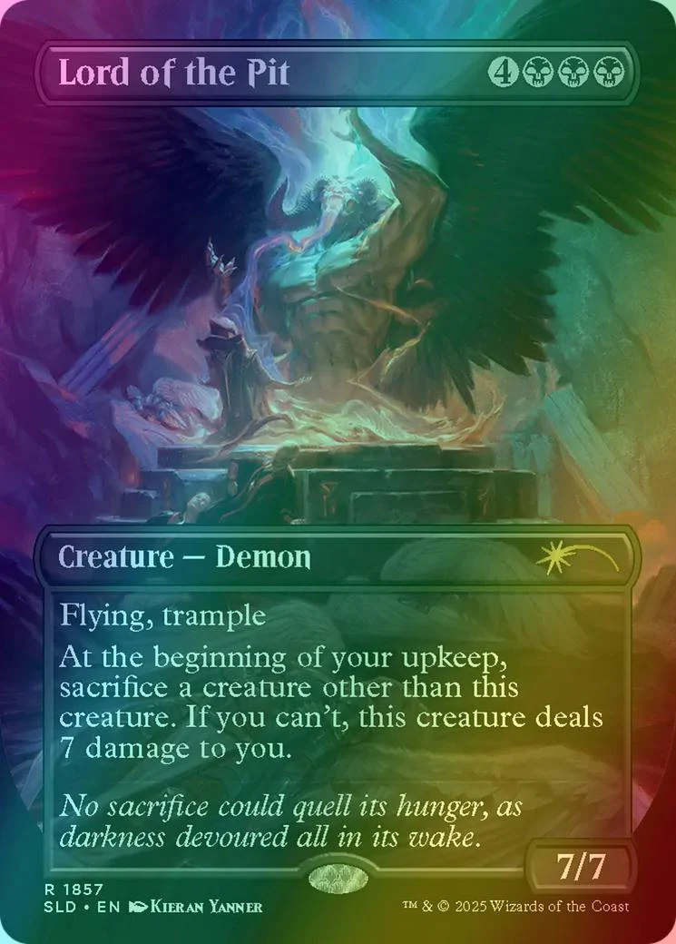 Lord of the Pit [1857] [Borderless] [Kieran Yanner] [Secret Lair Drop] [Rainbow Foil]