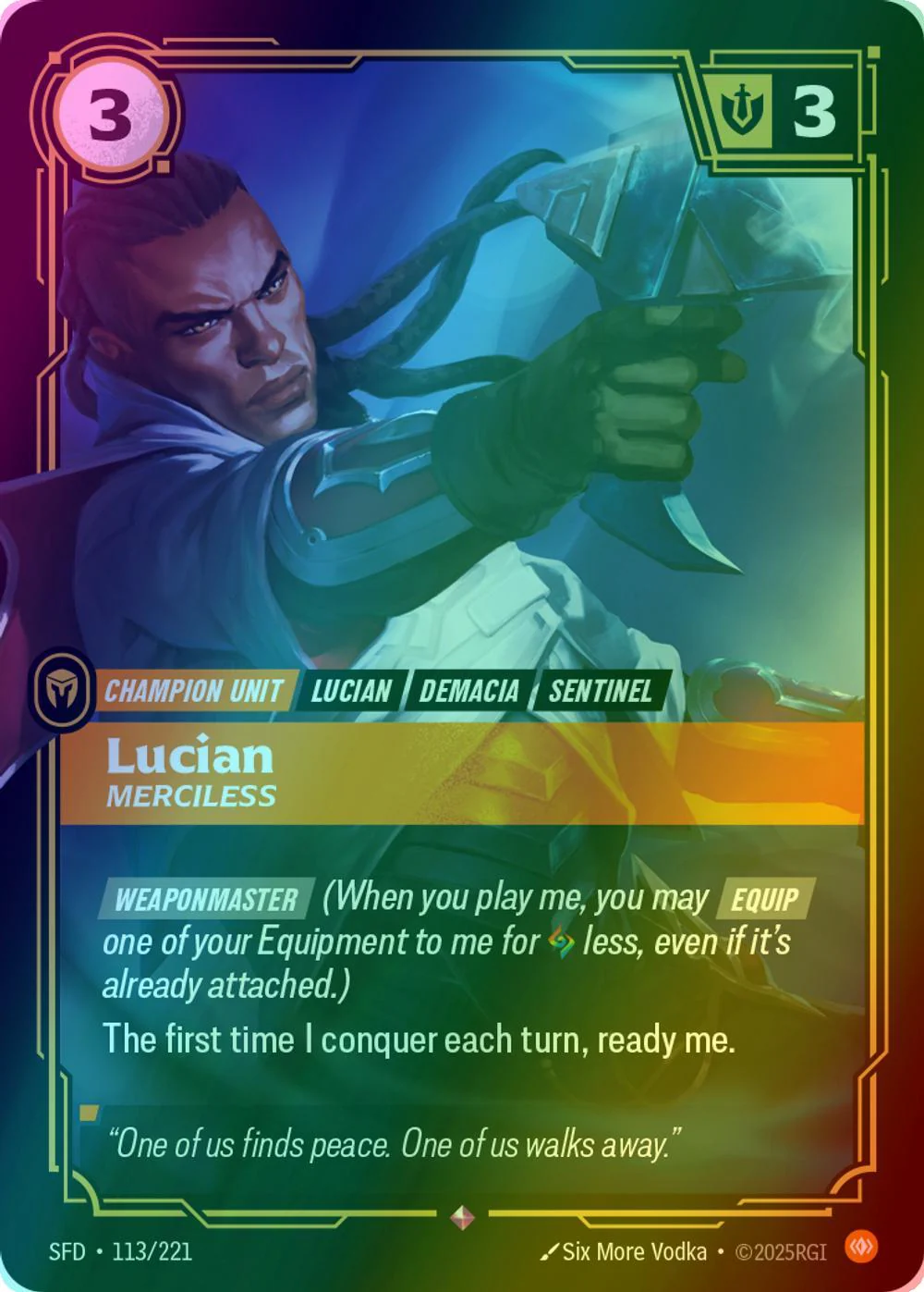 Lucian - Merciless - 113/221 [Spiritforged] [Foil]