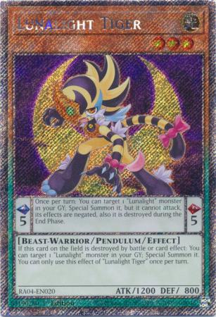 Lunalight Tiger - RA04-EN020 - Platinum Secret Rare - 1st Edition