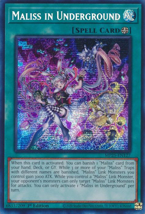 Maliss in Underground - MP25-EN127 - Prismatic Secret Rare - 1st Edition
