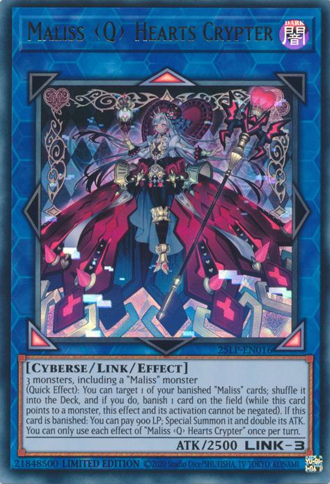 Maliss <Q> Hearts Crypter - 25LP-EN016 - Ultra Rare - Limited