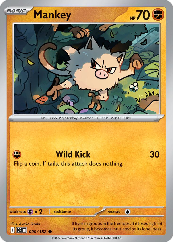 Mankey - 090/182 - Common [sv10-090] [Non-Holo]