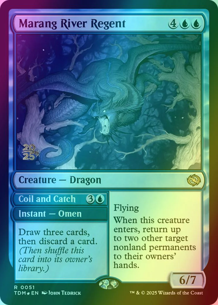 Marang River Regent // Coil and Catch [51s] [Prerelease] [Tarkir: Dragonstorm: Promos] [Foil]