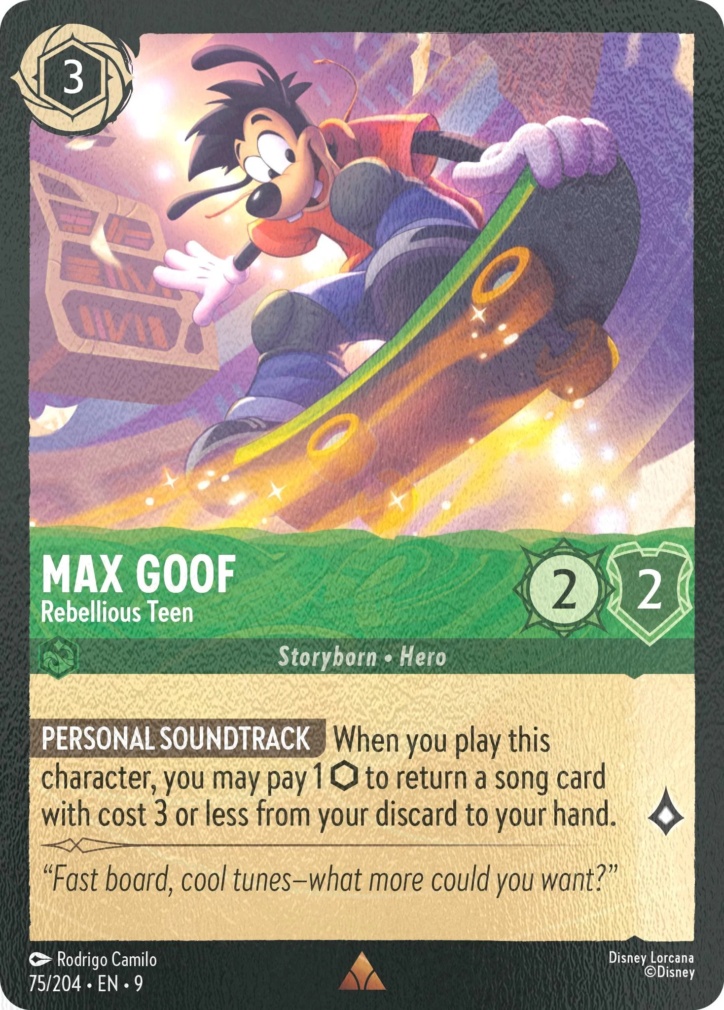 Max Goof - Rebellious Teen - 75/204 [Fabled] [Cold Foil]