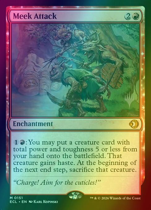 Meek Attack [151p] [Promo Pack] [Lorwyn Eclipsed: Promos] [Foil]