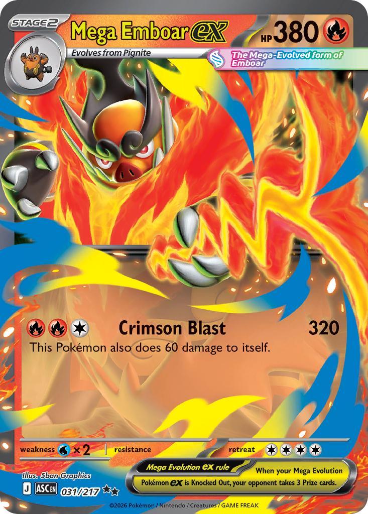 Mega Emboar ex - 031/217 - Double Rare [me025-031] [Ultra]