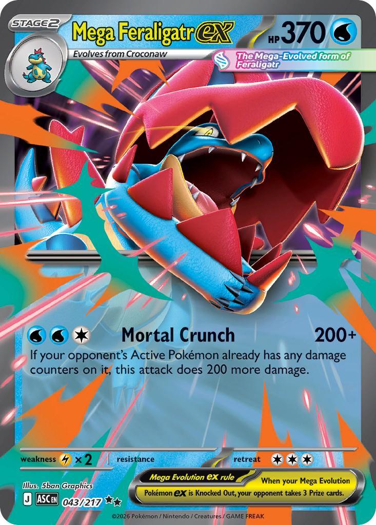 Mega Feraligatr ex - 043/217 - Double Rare [me025-043] [Ultra]