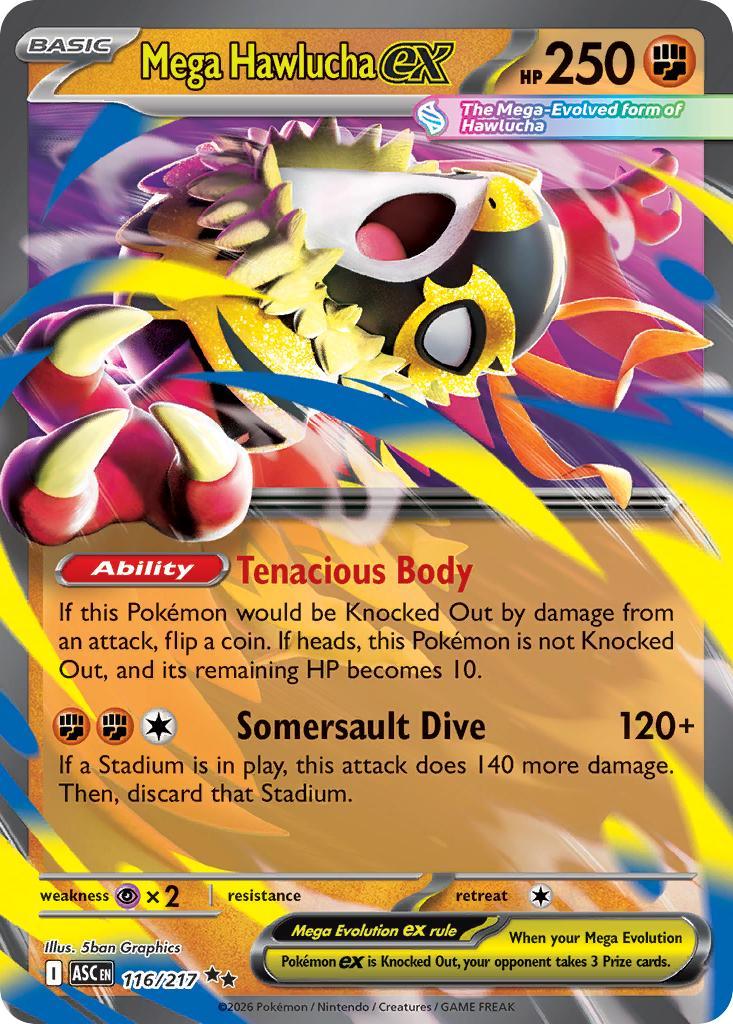 Mega Hawlucha ex - 116/217 - Double Rare [me025-116] [Ultra]