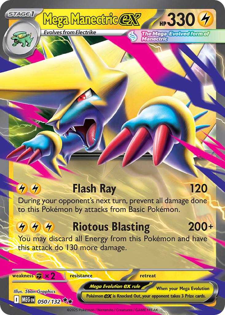 Mega Manectric ex - 050/132 - Double Rare [me01-050] [Ultra]
