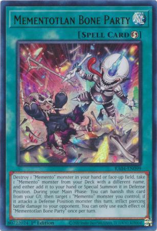 Mementotlan Bone Party - RA04-EN099 - Ultra Rare - 1st Edition