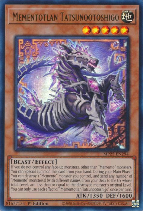 Mementotlan Tatsunootoshigo - MP25-EN294 - Ultra Rare - 1st Edition