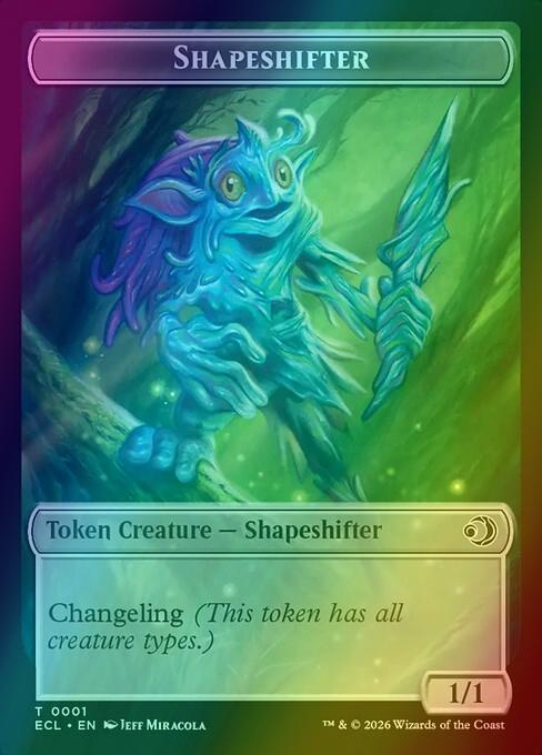 Merfolk Token (08) // Shapeshifter Token (01) [Lorwyn Eclipsed: Tokens] [Foil] - Image 2