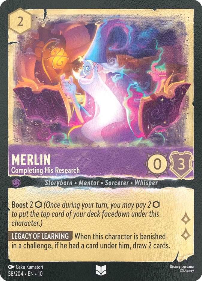 Merlin - Completing His Research - 58/204 [Whispers in the Well] [Cold Foil]