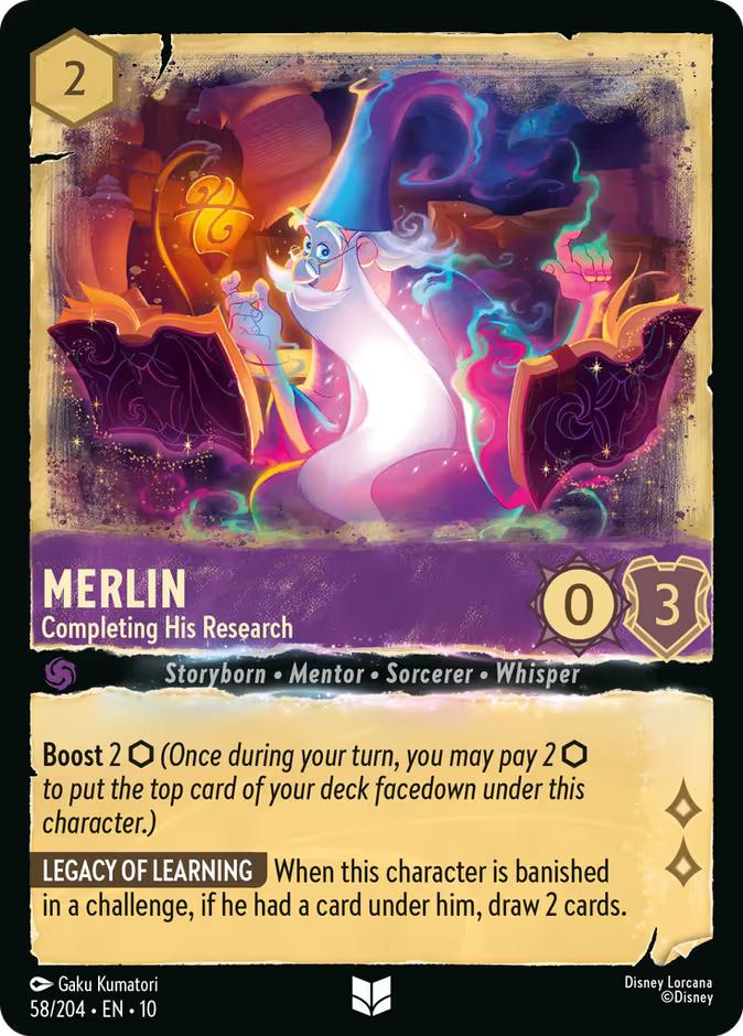 Merlin - Completing His Research - 58/204 [Whispers in the Well] [Non-Foil]