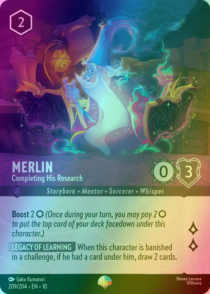 Merlin - Completing His Research (Epic) - 209/204 [Whispers in the Well] [Holofoil]