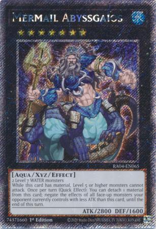 Mermail Abyssgaios - RA04-EN065 - Platinum Secret Rare - 1st Edition
