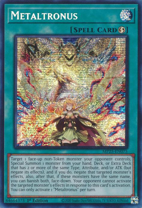 Metaltronus - MP25-EN075 - Prismatic Secret Rare - 1st Edition