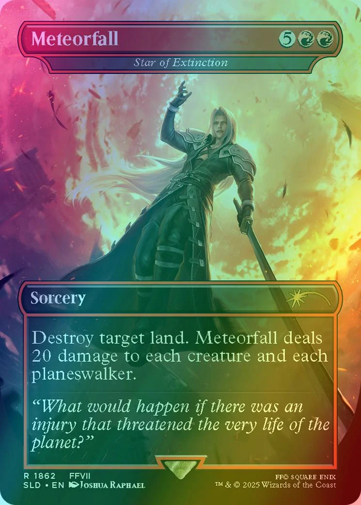 Meteorfall - Star of Extinction [1862] [Borderless] [FINAL FANTASY: Game Over] [Secret Lair Drop] [Foil]