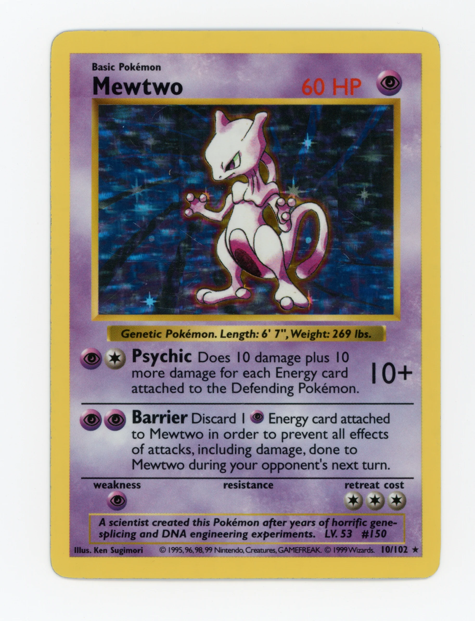 Mewtwo — Rare|Shadowless|Holo — ID 16284