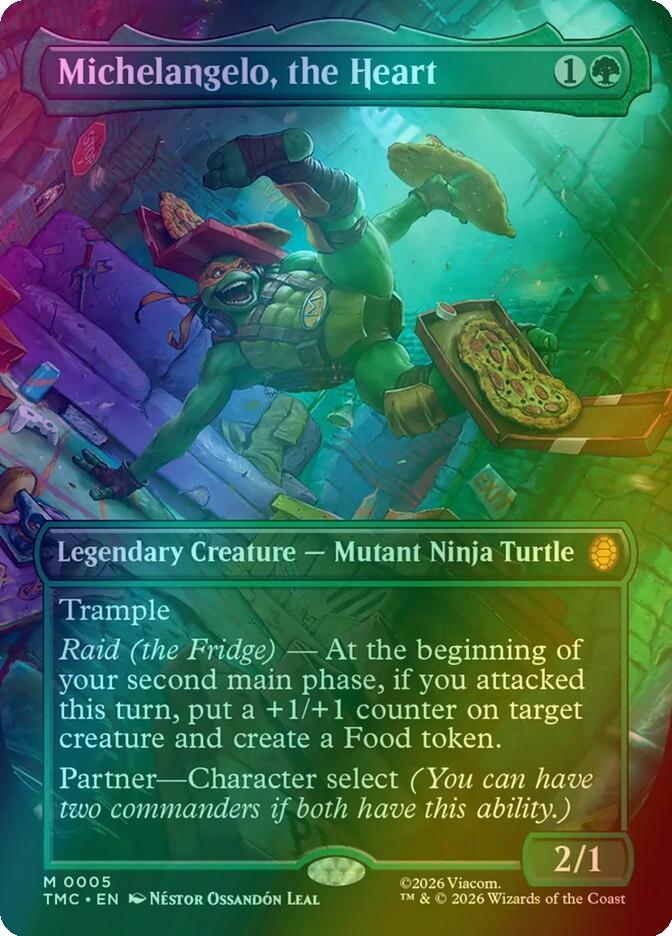 Michelangelo, the Heart [5] [Borderless] [Teenage Mutant Ninja Turtles Eternal] [Foil]