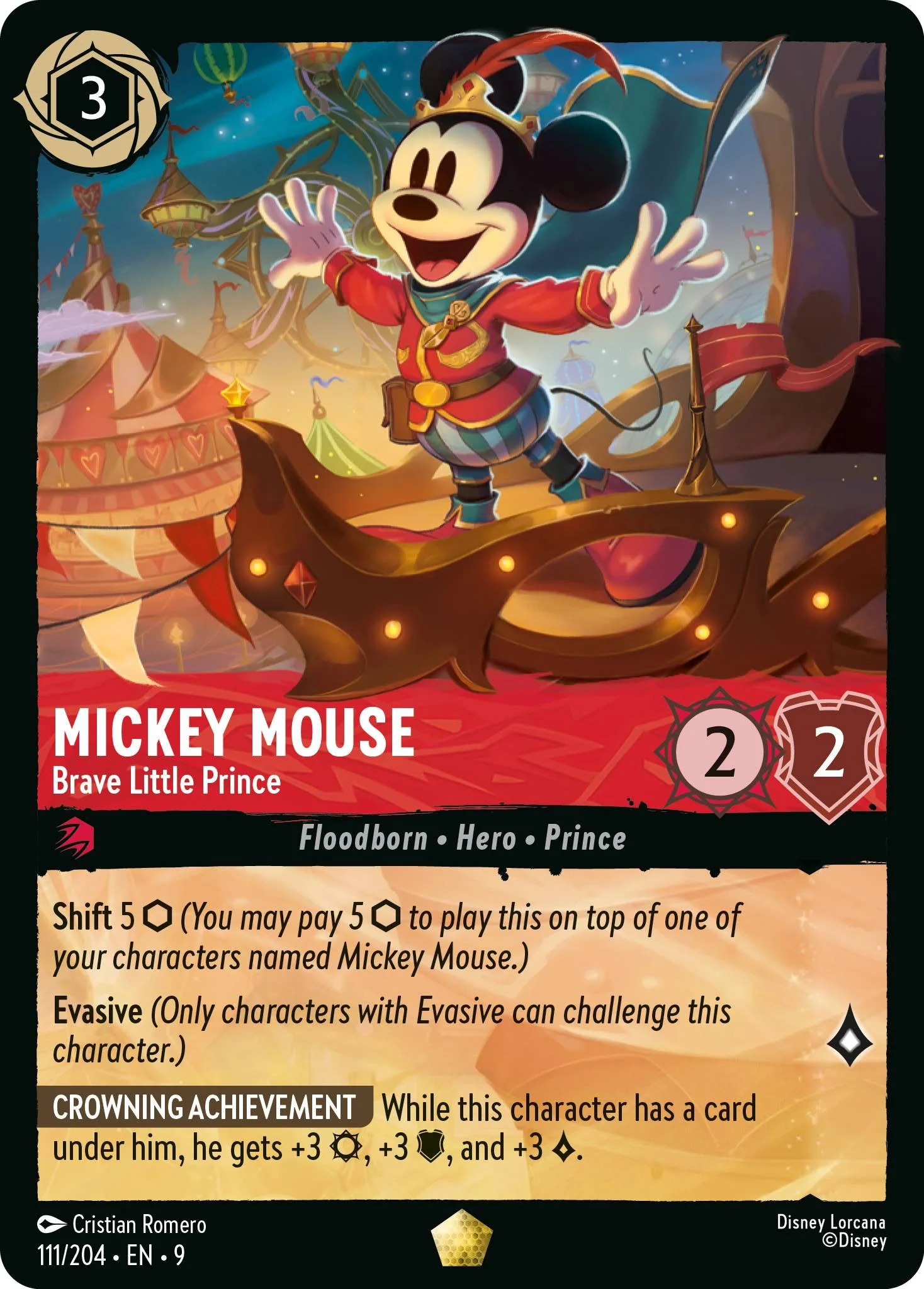 Mickey Mouse - Brave Little Prince - 111/204 [Fabled] [Non-Foil]