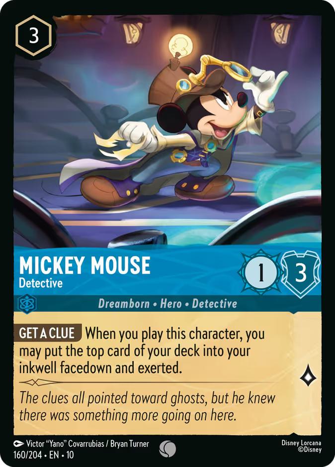 Mickey Mouse - Detective - 160/204 [Whispers in the Well] [Non-Foil]