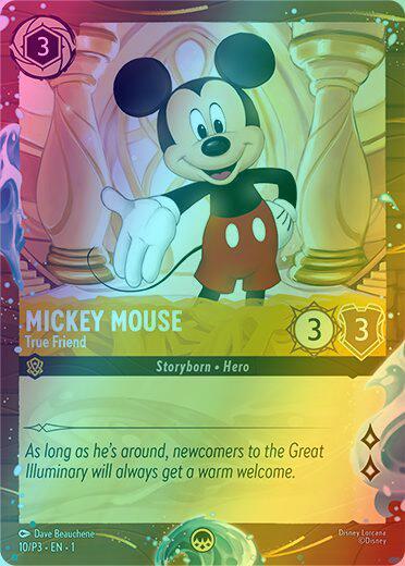 Mickey Mouse - True Friend (Disney Cruise Promo) - 10/P3 [Disney Lorcana Promo Cards] [Holofoil]