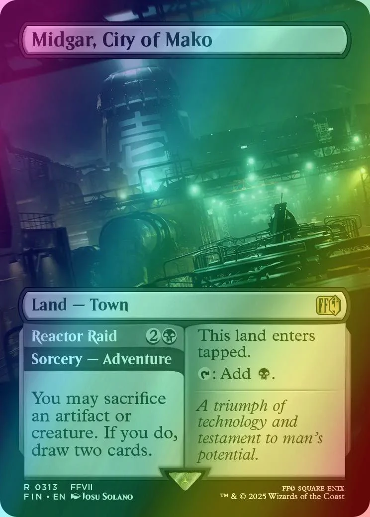 Midgar, City of Mako // Reactor Raid [313] [Borderless] [FINAL FANTASY] [Foil]