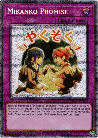 Mikanko Promise - Stamp - RA05-EN127 - Starlight Rare - 1st Edition