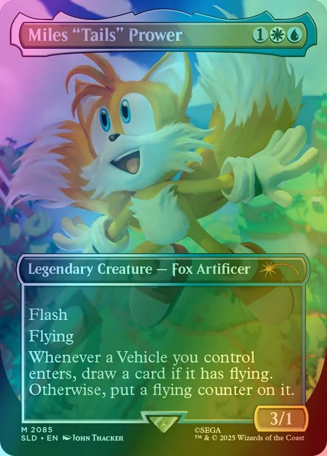 Miles "Tails" Prower [2085] [Borderless] [Secret Lair X Sonic: Friends and Foes] [Secret Lair Drop] [Foil]