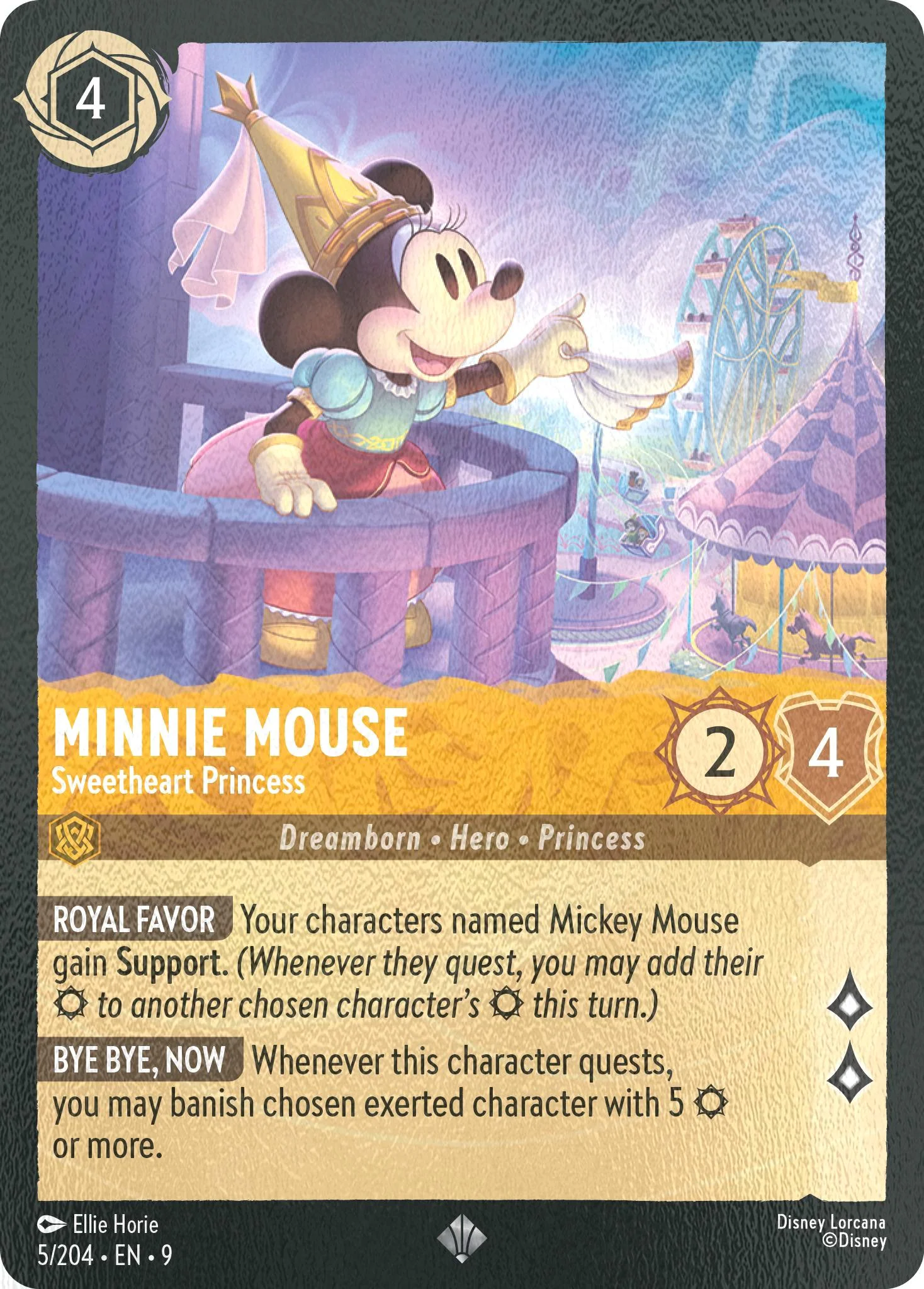 Minnie Mouse - Sweetheart Princess - 5/204 [Fabled] [Cold Foil]