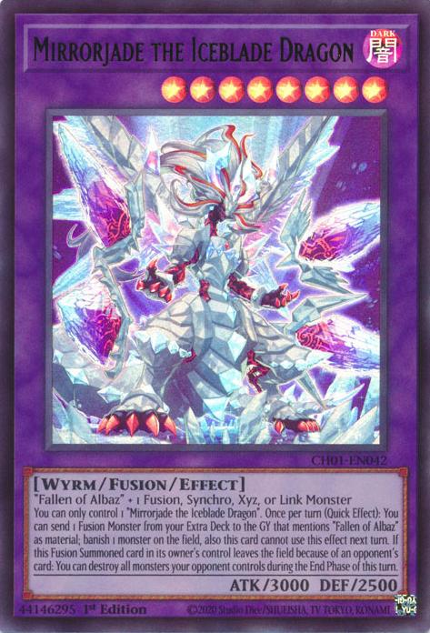 Mirrorjade the Iceblade Dragon - CH01-EN042 - Ultra Rare - 1st Edition