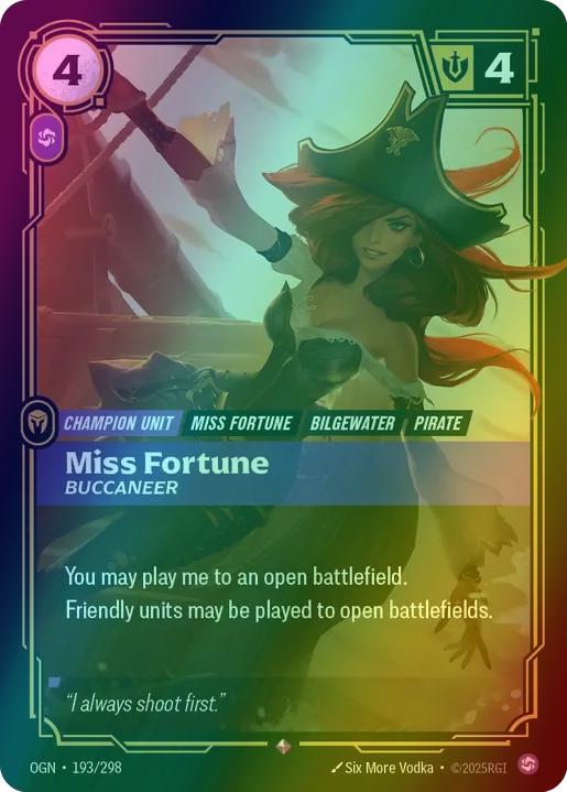 Miss Fortune - Buccaneer - 193/298 [Origins] [Foil]